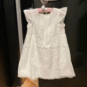 Bonpoint white embroidered baby girl dress size 3Y